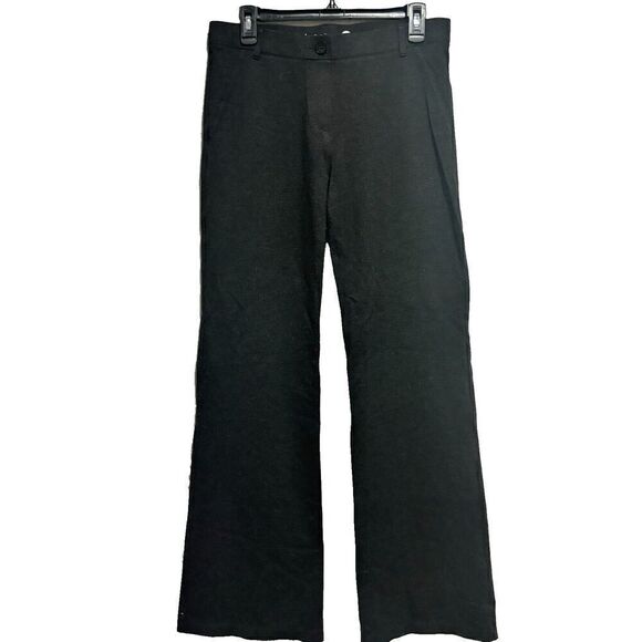 Betabrand Mid Rise Flat Front Slash Pocket Pant Large Black Chino Straight Leg - Picture 1 of 8